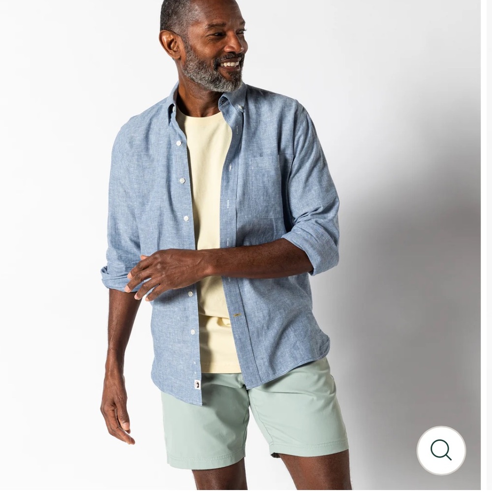 Duck Head Men's Casual Blue Button Down Shirt